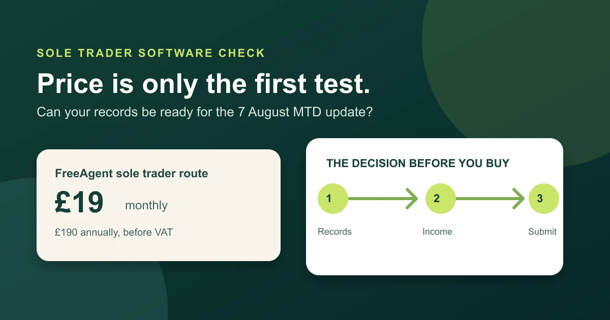 FreeAgent Pricing UK for Sole Traders: 2026 Cost and MTD Guide