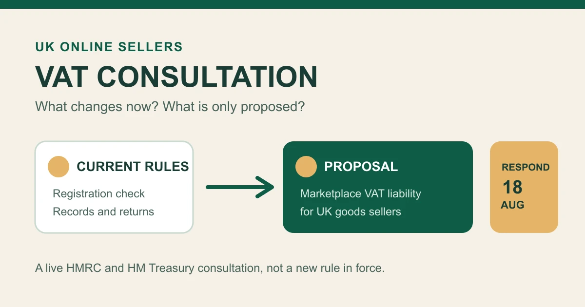 Cover image for Online Marketplace VAT Consultation: What UK Sellers Need to Know